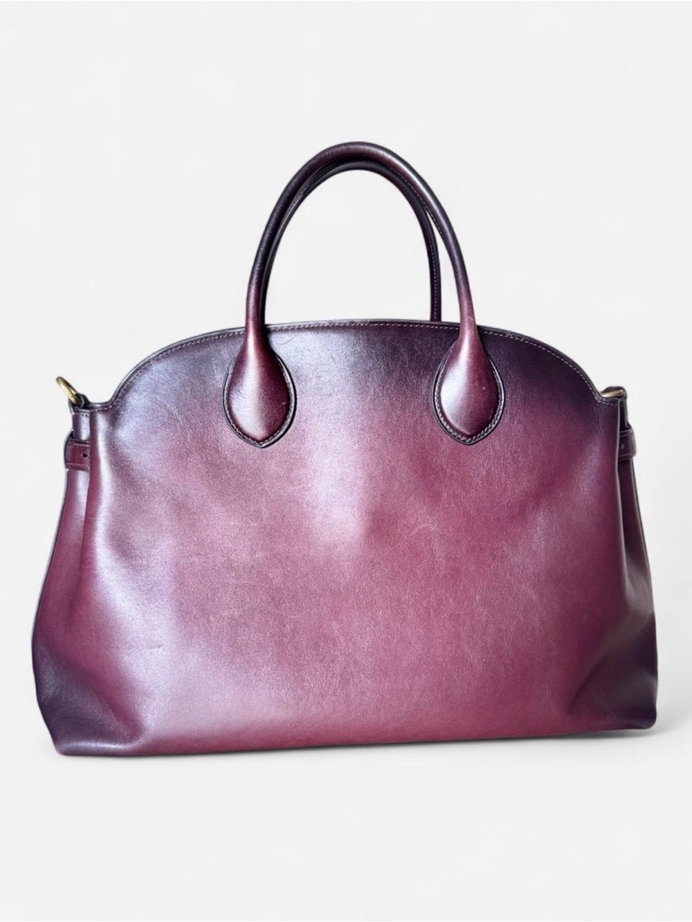Soft Empire Carryall Bag 40 Coach Leather Satchel Bag in Burgundy - Picture 4 of 14